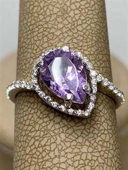 *Кольцо р.18,5 Аметист арт. 1340790120-930 Вес 2,86 г - фото 293443