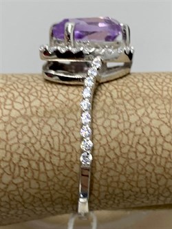 *Кольцо р.18,5 Аметист арт. 1340790120-930 Вес 2,86 г - фото 293444