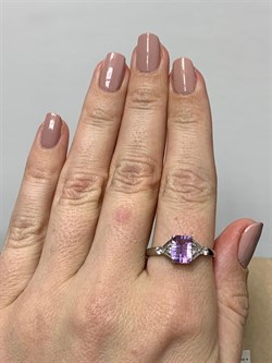 *Кольцо р.19,5 Аметист арт. 3837003145-944 Вес 2 г - фото 293446