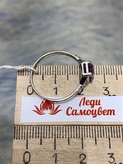 *Кольцо р.19,5 Аметист арт. 3837003145-944 Вес 2 г - фото 293449