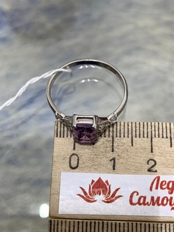 *Кольцо р.19,5 Аметист арт. 3837003145-944 Вес 2 г - фото 293450