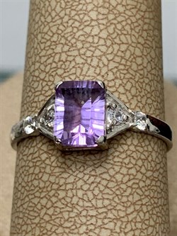 *Кольцо р.19,5 Аметист арт. 3837003145-944 Вес 2 г - фото 293452