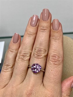 *Кольцо р.17 Аметист арт. 3837003007-334 Вес 1,85 г - фото 293466