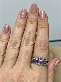 *Кольцо р.18,5 Аметист арт. 3837002454-900 Вес 3,26 г - фото 293486