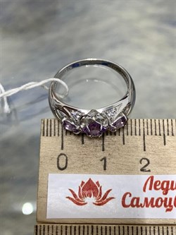 *Кольцо р.18,5 Аметист арт. 3837002454-900 Вес 3,26 г - фото 293490