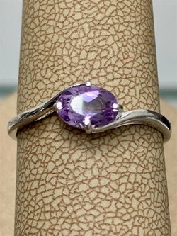 *Кольцо р.18,5 Аметист арт. 3067003077-955 Вес 1,45 г - фото 293525