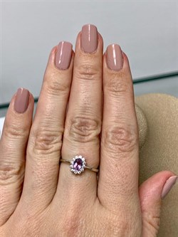 *Кольцо р.17,5 Аметист арт. 3837003444л-381 Вес 1,50 г - фото 293587