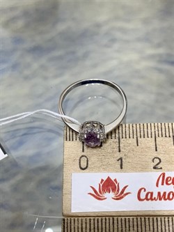 *Кольцо р.17,5 Аметист арт. 3837003444л-381 Вес 1,50 г - фото 293591