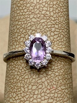 *Кольцо р.17,5 Аметист арт. 3837003444л-381 Вес 1,50 г - фото 293594