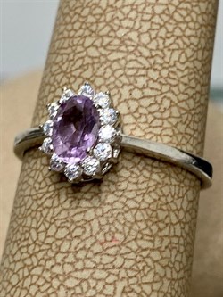 *Кольцо р.17,5 Аметист арт. 3837003444л-381 Вес 1,50 г - фото 293595