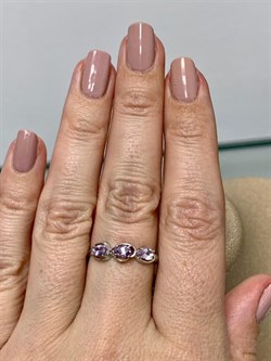 *Кольцо р.17,5 Аметист арт. 3067002983-194 Вес 1,35 г - фото 293597