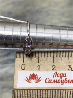 *Кольцо р.17,5 Аметист арт. 3067002983-194 Вес 1,35 г - фото 293599