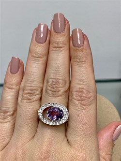 *Кольцо р.17,5 Аметист арт. 1R121577-208 Вес 4,73 г - фото 293607