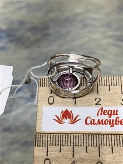 *Кольцо р.17,5 Аметист арт. 1R121577-208 Вес 4,73 г - фото 293612