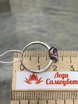 *Кольцо р.17,25 Аметист арт. 3837003116-929 Вес 2 г - фото 293630