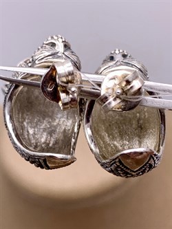 *Серьги Пусеты Кошки Микс Марказит арт. С 979-887 вес 13,32 г - фото 293656 *Серьги Пусеты Кошки Микс Марказит арт. С 979-887 вес 13,32 г - фото 293656