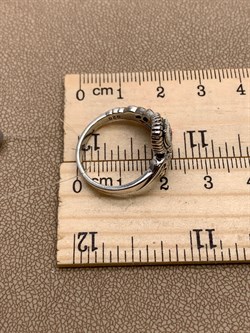 *Кольцо  Перо р.18 Микс Марказит Эмаль арт. HR1558-847 вес 5,65 г - фото 293843