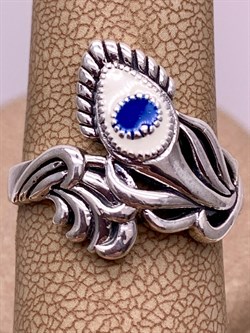 *Кольцо  Перо р.18 Микс Марказит Эмаль арт. HR1558-847 вес 5,65 г - фото 293848