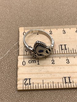 *Кольцо Перо р.19 Микс Марказит Эмаль арт. HR1558-854 вес 5,66 г - фото 293855