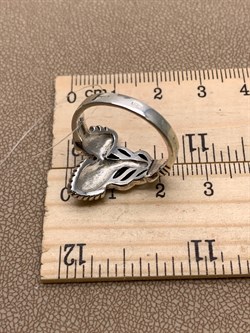 *Кольцо Перо р.19 Микс Марказит Эмаль арт. HR1558-854 вес 5,66 г - фото 293856