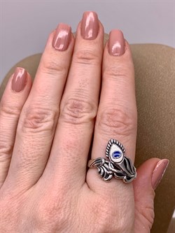 *Кольцо Перо р.19 Микс Марказит Эмаль арт. HR1558-854 вес 5,66 г - фото 293857