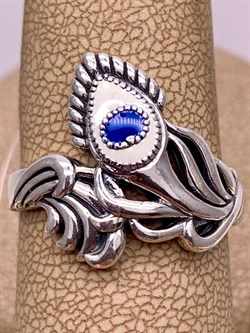 *Кольцо Перо р.19 Микс Марказит Эмаль арт. HR1558-854 вес 5,66 г - фото 293858