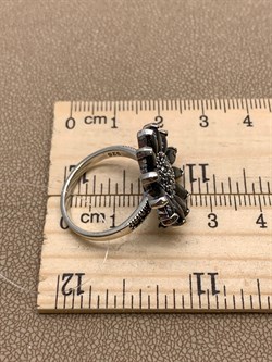 *Кольцо Подсолнух р.18 Микс Марказит Перламутр Абалон арт. HR1363-677 вес 5,86 г - фото 294112