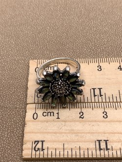 *Кольцо Подсолнух р.18 Микс Марказит Перламутр Абалон арт. HR1363-677 вес 5,86 г - фото 294113