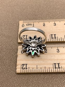 *Кольцо Подсолнух р.19 Микс Марказит Перламутр Абалон арт. HR1363-684 вес 6,02 г - фото 294125 *Кольцо Подсолнух р.19 Микс Марказит Перламутр Абалон арт. HR1363-684 вес 6,02 г - фото 294125