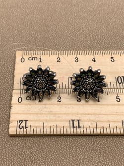 *Серьги Подсолнухи Микс Марказит Перламутр Абалон арт. HE1279-765 вес 7,35 г - фото 294133 *Серьги Подсолнухи Микс Марказит Перламутр Абалон арт. HE1279-765 вес 7,35 г - фото 294133