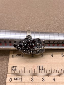 *Кольцо р.19 Виноградная Гроздь Микс Марказит Гранат Пироп арт. HR665-474 вес 10,73 г - фото 294255 *Кольцо р.19 Виноградная Гроздь Микс Марказит Гранат Пироп арт. HR665-474 вес 10,73 г - фото 294255