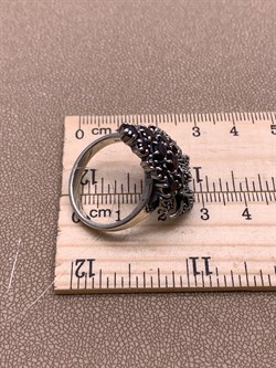 *Кольцо р.20 Виноградная Гроздь Микс Марказит Гранат Пироп арт. HR665-481 вес 11,02 г - фото 294257