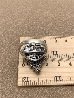 *Кольцо р.20 Виноградная Гроздь Микс Марказит Гранат Пироп арт. HR665-481 вес 11,02 г - фото 294259