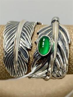 *Кольцо р.18 Зеленый Агат арт. 1310391600-60-394 Вес 8,12 г - фото 294284