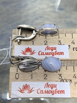 *Серьги Агат Сапфирин арт. 2310391373-84-252 Вес 8,61 г - фото 294334 *Серьги Агат Сапфирин арт. 2310391373-84-252 Вес 8,61 г - фото 294334