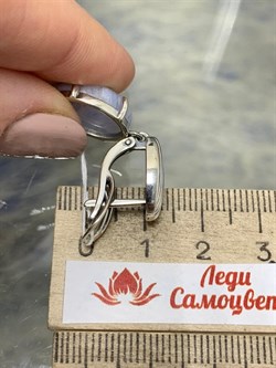 *Серьги Агат Сапфирин арт. 2310391373-84-252 Вес 8,61 г - фото 294337 *Серьги Агат Сапфирин арт. 2310391373-84-252 Вес 8,61 г - фото 294337