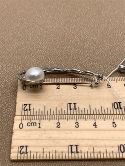 *Брошь Перо Белый Жемчуг д.11*11,5мм арт. 4.0234.0.b-366 Вес 5,68 г - фото 294448 *Брошь Перо Белый Жемчуг д.11*11,5мм арт. 4.0234.0.b-366 Вес 5,68 г - фото 294448