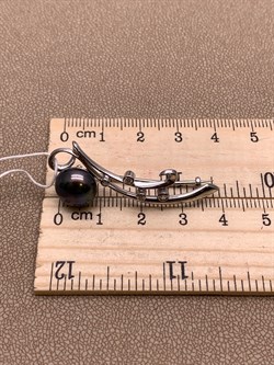 *Брошь Ветвь Черный Жемчуг д.10*10,5мм арт. 4.0206.0.b-088 Вес 3,75 г - фото 294462 *Брошь Ветвь Черный Жемчуг д.10*10,5мм арт. 4.0206.0.b-088 Вес 3,75 г - фото 294462