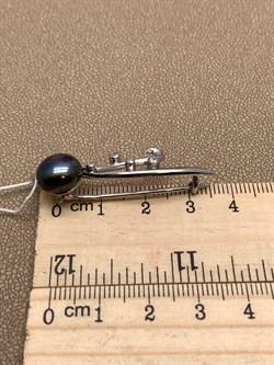 *Брошь Ветвь Черный Жемчуг д.10*10,5мм арт. 4.0206.0.b-088 Вес 3,75 г - фото 294463 *Брошь Ветвь Черный Жемчуг д.10*10,5мм арт. 4.0206.0.b-088 Вес 3,75 г - фото 294463