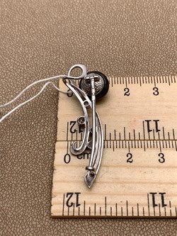 *Брошь Ветвь Черный Жемчуг д.10*10,5мм арт. 4.0206.0.b-088 Вес 3,75 г - фото 294465 *Брошь Ветвь Черный Жемчуг д.10*10,5мм арт. 4.0206.0.b-088 Вес 3,75 г - фото 294465