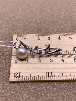 *Брошь Ветвь Белый Жемчуг д.10*10,5мм арт. 4.0206.0.b-951 Вес 3,81 г - фото 294469 *Брошь Ветвь Белый Жемчуг д.10*10,5мм арт. 4.0206.0.b-951 Вес 3,81 г - фото 294469