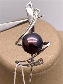 *Брошь Черный Жемчуг д.10*10,5мм арт. 4.0201.8.b-888 Вес 3,5 г - фото 294511 *Брошь Черный Жемчуг д.10*10,5мм арт. 4.0201.8.b-888 Вес 3,5 г - фото 294511