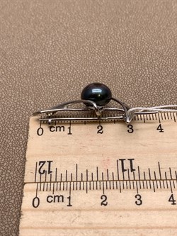 *Брошь Черный Жемчуг д.10*10,5мм арт. 4.0201.8.b-888 Вес 3,5 г - фото 294513 *Брошь Черный Жемчуг д.10*10,5мм арт. 4.0201.8.b-888 Вес 3,5 г - фото 294513