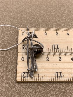 *Брошь Черный Жемчуг д.10*10,5мм арт. 4.0201.8.b-895 Вес 3,53 г - фото 294516