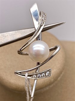 *Брошь Белый Жемчуг д.9*9,5мм арт. 41510201.0.b.000-067 Вес 4,29 г - фото 294521 *Брошь Белый Жемчуг д.9*9,5мм арт. 41510201.0.b.000-067 Вес 4,29 г - фото 294521