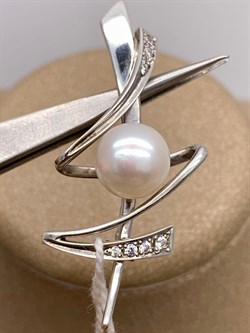 *Брошь Белый Жемчуг д.9*9,5мм арт. 41510201.0.b.000-067 Вес 4,29 г - фото 294523 *Брошь Белый Жемчуг д.9*9,5мм арт. 41510201.0.b.000-067 Вес 4,29 г - фото 294523