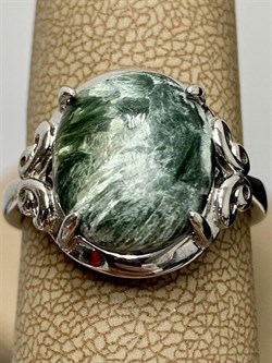 *Кольцо р.19 Серафинит арт. 1340920111-295 Вес 4,13 г - фото 294773 *Кольцо р.19 Серафинит арт. 1340920111-295 Вес 4,13 г - фото 294773