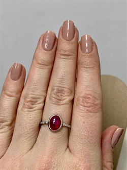 *Кольцо р.17,5 Звездчатый Корунд Рубин синт арт. 1340940368л-3-243 Вес 2,08 г - фото 294830 *Кольцо р.17,5 Звездчатый Корунд Рубин синт арт. 1340940368л-3-243 Вес 2,08 г - фото 294830
