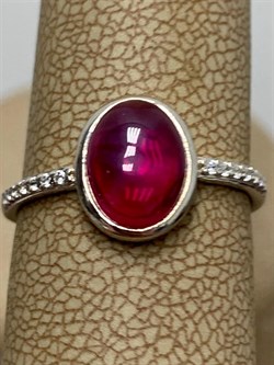 *Кольцо р.17,5 Звездчатый Корунд Рубин синт арт. 1340940368л-3-243 Вес 2,08 г - фото 294836 *Кольцо р.17,5 Звездчатый Корунд Рубин синт арт. 1340940368л-3-243 Вес 2,08 г - фото 294836