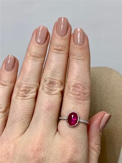 *Кольцо р.18 Звездчатый Корунд Рубин синт арт. 1340940368л-3-982 Вес 1,92 г - фото 294839